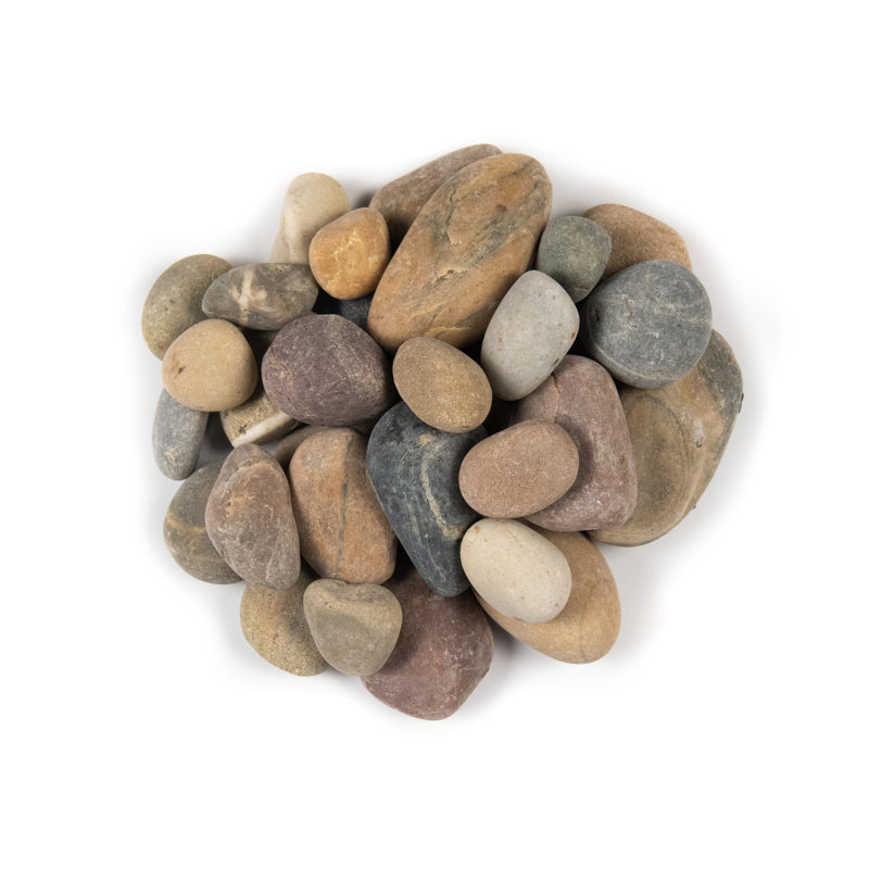 Galets Rivora Earth Mix Natural Quartzite, 0,25 à 1,25 po (55 sacs, 40 lb / sac), Mélange de terre