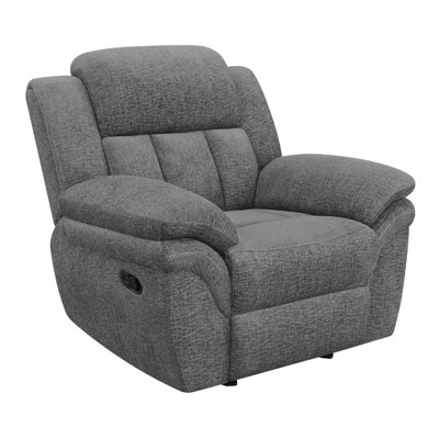 Cassandre Upholstered Glider Recliner Charcoal