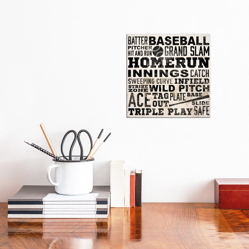 Sports Type by SD Graphics Studio - Wrapped Canvas Gallery-Wrapped Canvas Giclée, 30.48cm H x 30.48cm W
