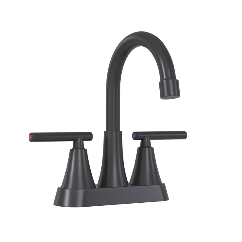 Matt Black 2 Bathroom Sink Faucet, , Deck Mounted, Strong Ss304 & Zinc Alloy, Ceramic Cartridge, 1.2 Gpm Flow Rate, 360 Swivel Spout Black, Deck-Mounted, Construction With Zinc, Pull-Out Design