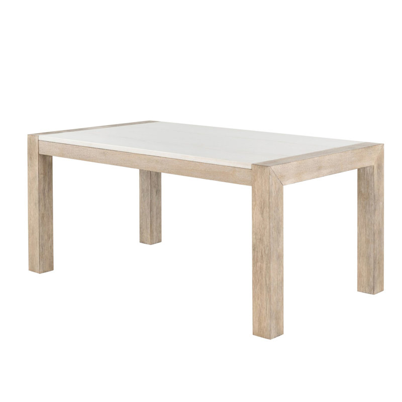 Table de salle à manger en marbre beige pour 6 personnes et table naturelle