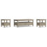 Table basse en bois massif Warm Shaker 48 po et table de chevet en bois massif Acadian 24 po (ensemble de 2), gris vieilli, style transitionnel