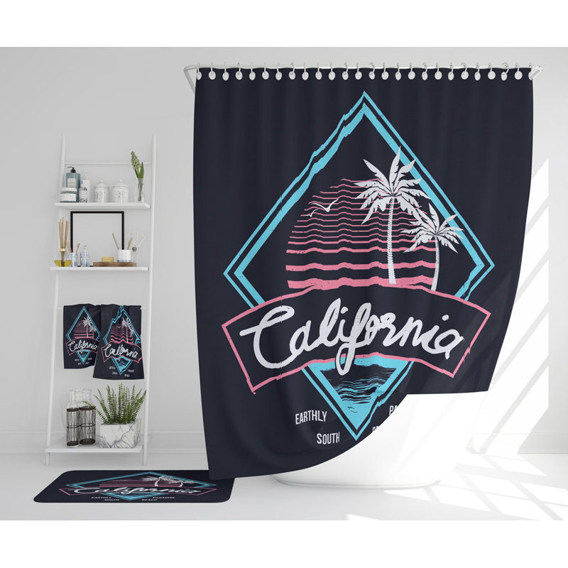 Nassrin Polyester Shower Curtain Set