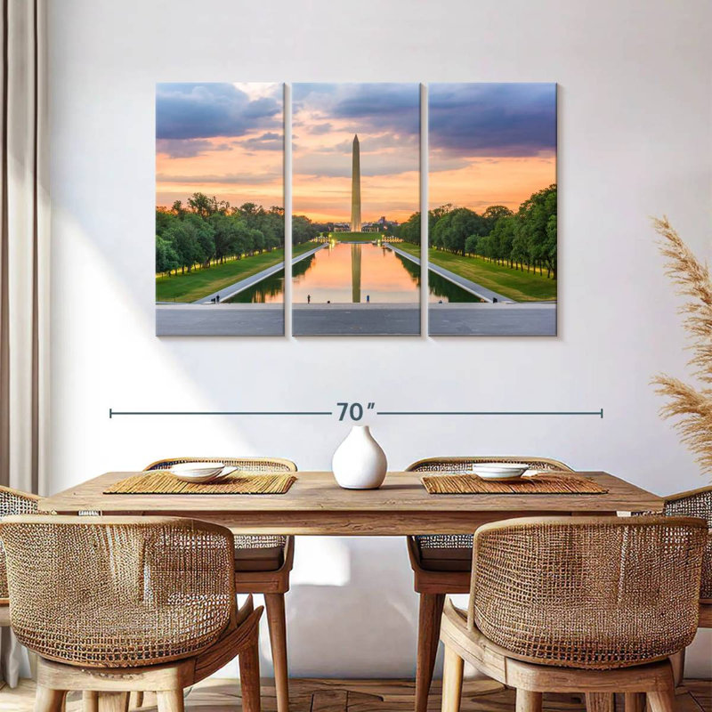 Washington Monument At Sunset, 36'' H X 57'' W