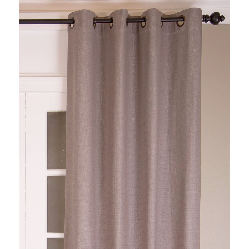 Salah Cotton Blend Room Darkening Curtain Single Panel, Beige, 52" W x 84" L