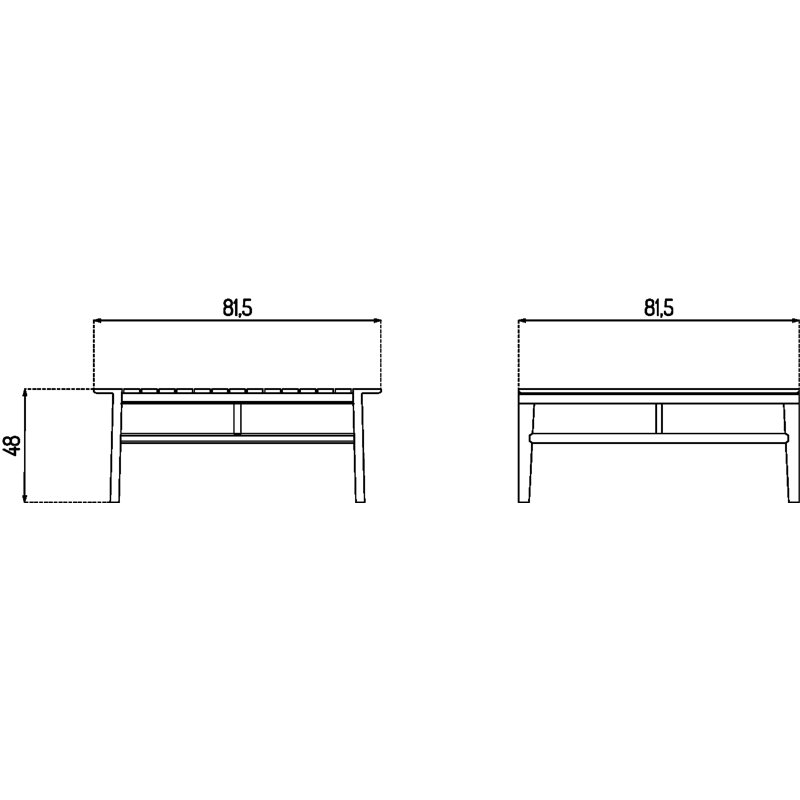 Sammen Outdoor Square Teak Garden Table