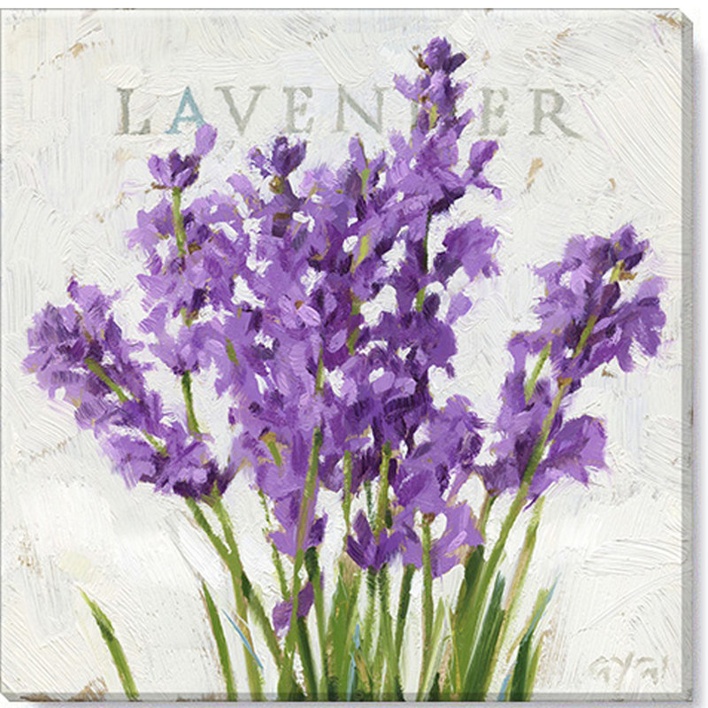 Lavande, estampe numérique sur toile tendue, H 20 po x l 20 po x P 1 po