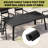6 - Person Aluminum Outdoor Dining Dining Set With Sunbrella Swivel Rocking Dining Armchairs-112324263