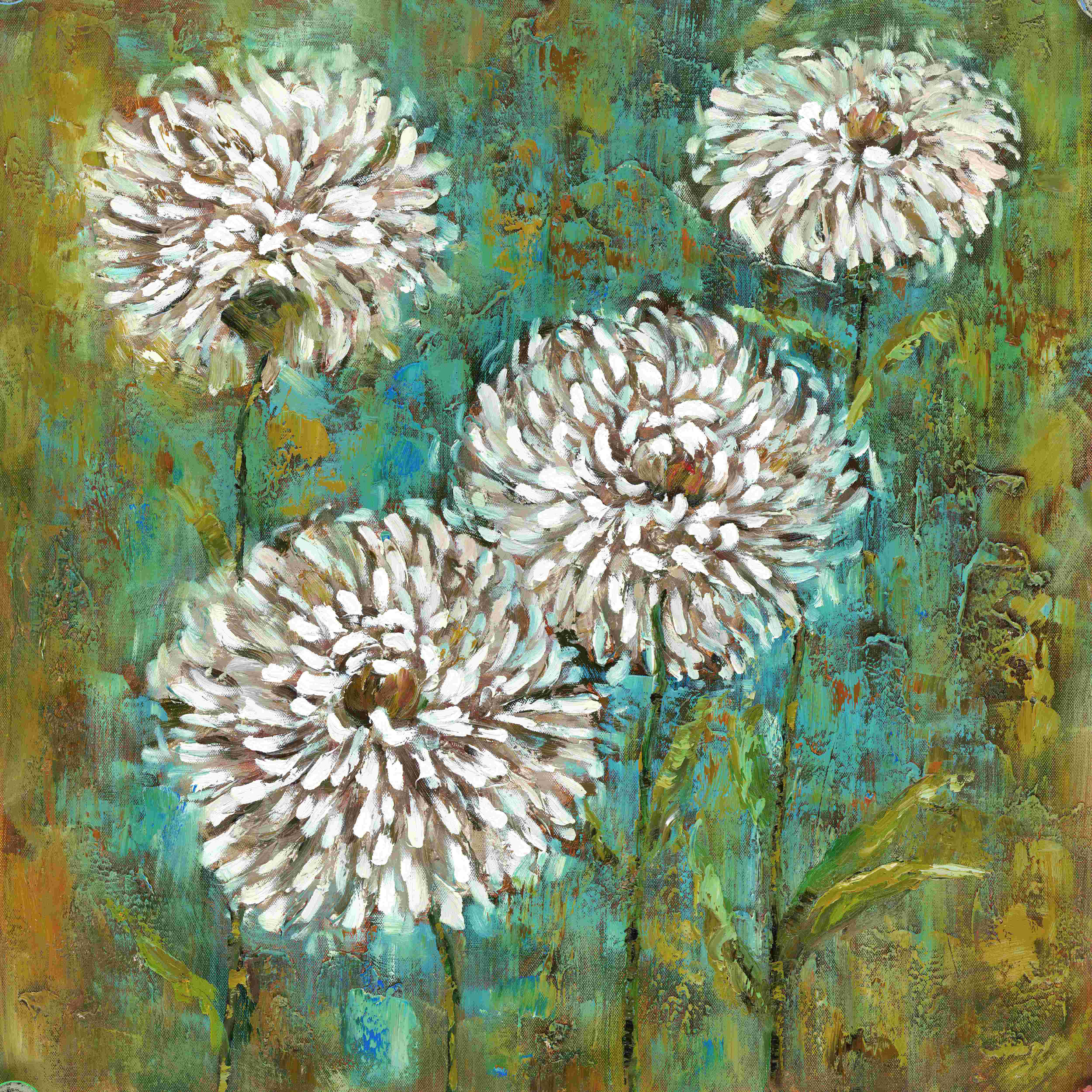 Simple Flowers Simple Vase - Wrapped Canvas Painting Winston Porter Size: 20 H x 20 W x 1.25 D