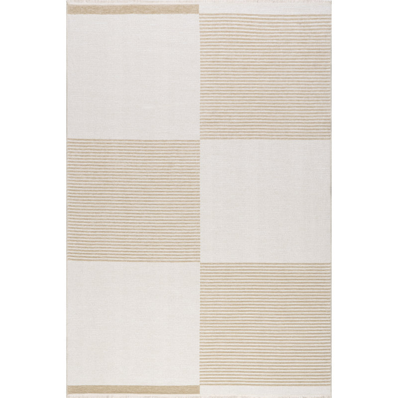 Tapis géométrique lavable à la machine Moxie, Rectangle de 5 pi x 8 pi