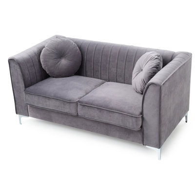Delray 65in Loveseat, Gray