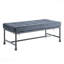 Banc - Siège rembourré en tissu de velours, structure gris sablé-1148304065
