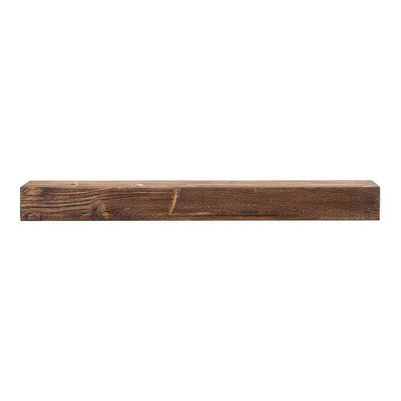 Tablette de cheminée rustique en bois - fabriquée et usinée à la main aux États-Unis, Rustique provincial, 4"