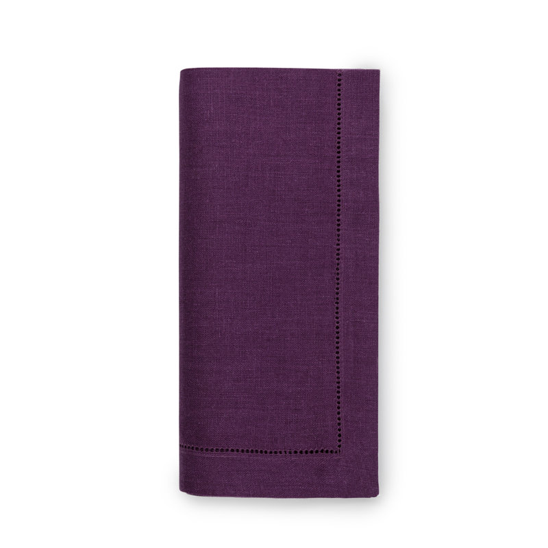 Festival Linen Square Napkins, Aubergine