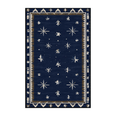 Washable Starry Night Southwestern Area Rug