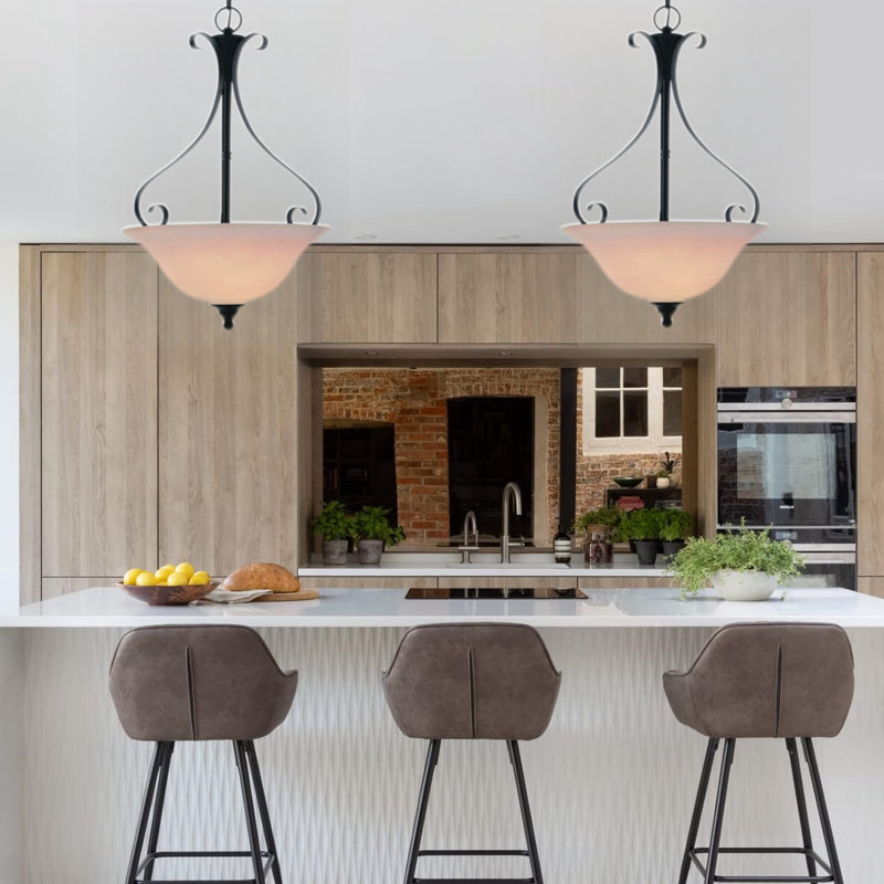Luminaire suspendu bronze huilé à 3 lumières l 15,6 po x H 24,5 po SUPERHUNTER