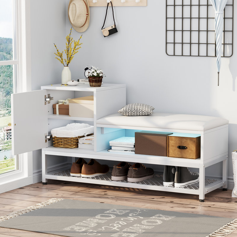 Darshi Faux Leather Upholstered Storage Bench