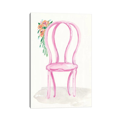 Floral Chair I by Jessica Mingo - Wrapped Canvas Painting