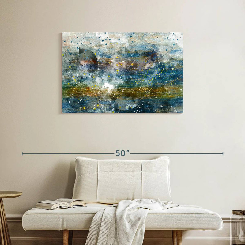 Avery Sea Depth Abstract, 24" H x 36" W