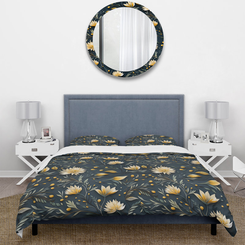 Ensemble de housse de couette Nurbi, Housse de couette simple + 1 taie décorative stan
