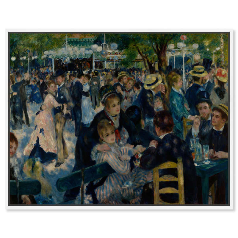 «Dance Party», célèbre art classique par, H 37 po x l 46 po, Cadre blanc