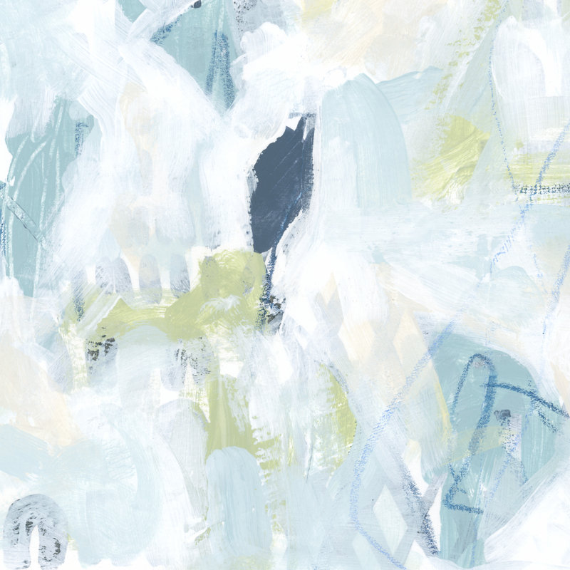 Blue Network V by June Erica Vess - Wrapped Canvas Print, 30cm H x 30cm W x 3.8cm D