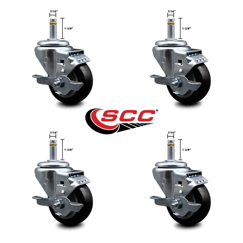 Polyurethane Caster, Black