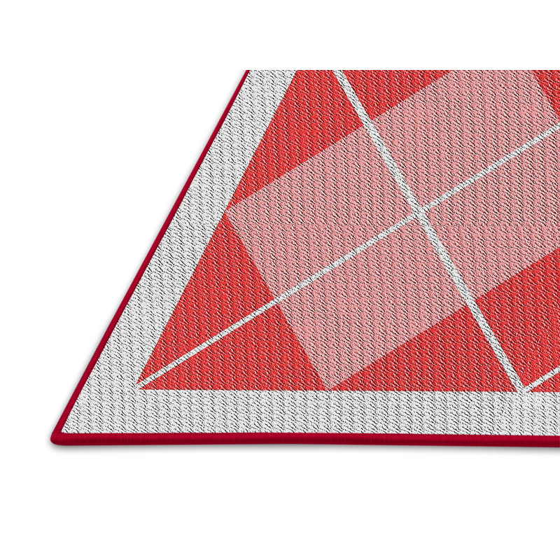 Tapis rouge / gris clair Power Loom, Rectangle 5 pi x 7 pi