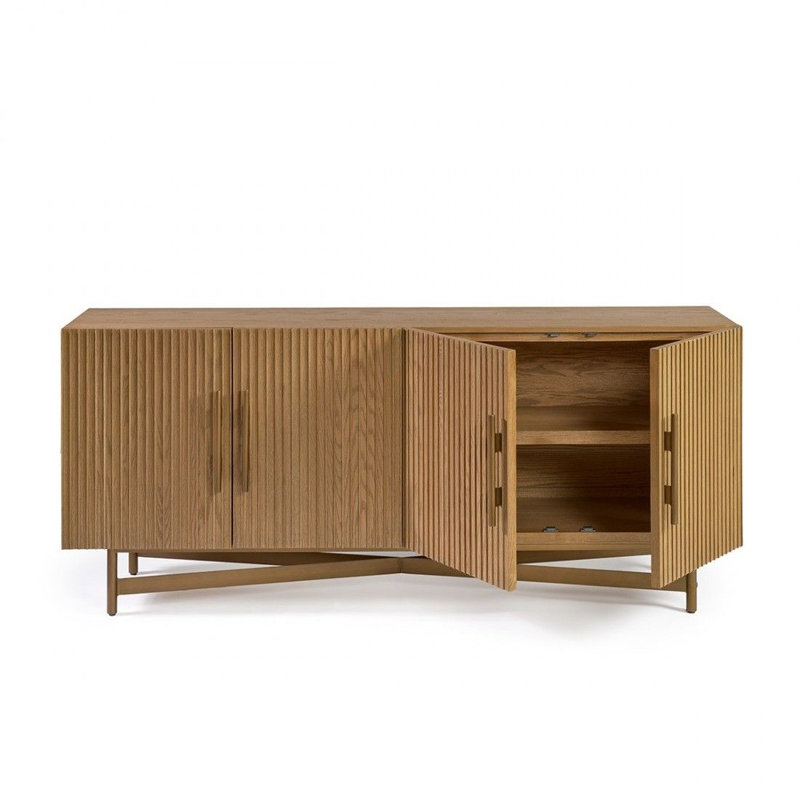 Buffet en bois massif avec meuble télé en bois de pin naturel