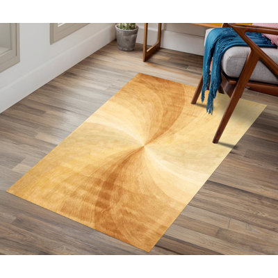 Tapis beige en laine touffeté à la main Abstract