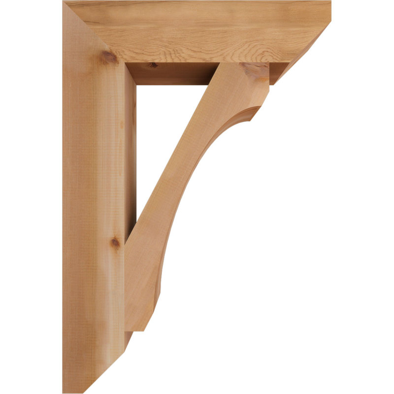 Support en bois / corbeau, H 38 po x l 5,5 po x P 26 po, Cèdre rouge de l'Ouest (lisse)