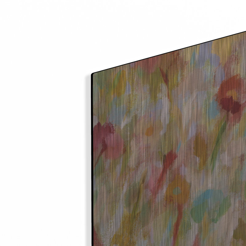 «Breezy Floral I» par Silvia Vassileva, art mural en métal, H 12 po x l 24 po
