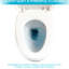 Toilette en céramique une pièce avec double chasse et système hygiénique - salle de bain blanche, espace intérieur spacieux et confortable