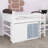 All-in-One Elevated Bed Featuring Multi-Compartment Cabinet, Hanging Closet, and Energy-Efficient LED Strip-149267907