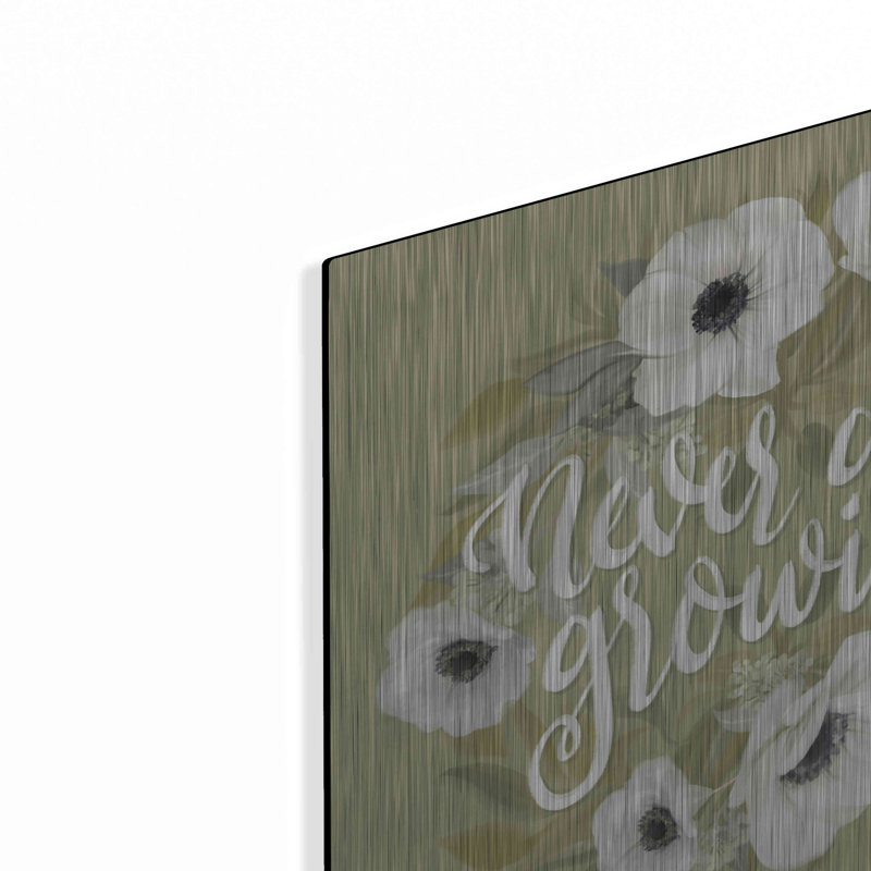 August Grove® «Never Done Growing» par House Fenway, art mural en métal, H 12 po x l 12 po