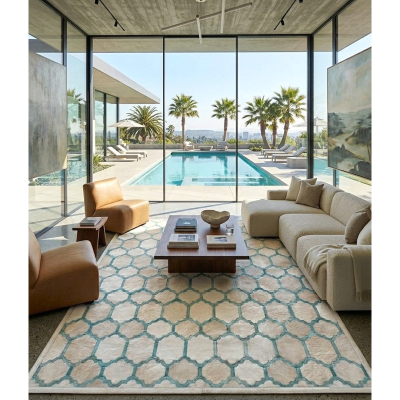 Tapis à motif de treillis Abiano, 4 pi x 6 pi
