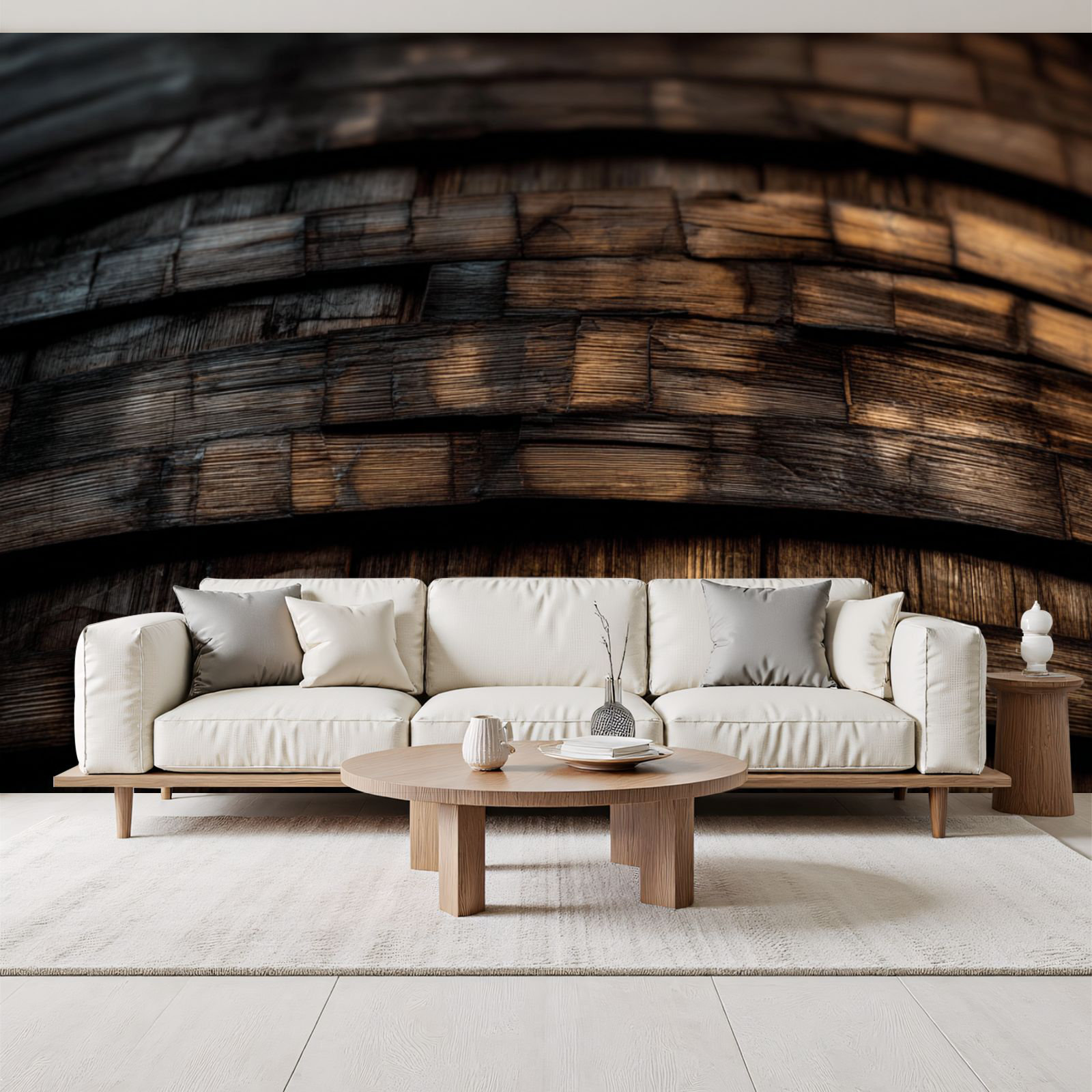 Red Barrel Studio Peel and Stick Wallpaper Bourbon Barrel Staves Wall ...