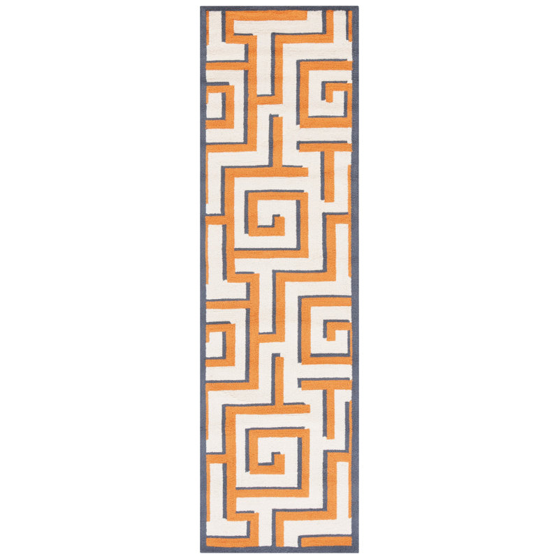 Naya Hand Hooked Performance Geometric Rug, Runner 2'3" x 8'