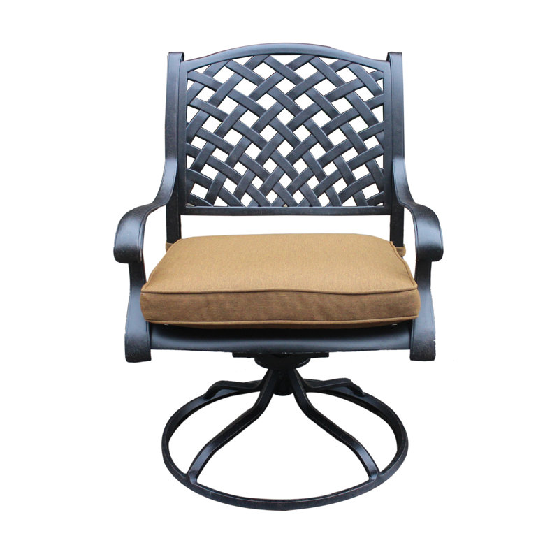 Fauteuil de patio Annecorinne, Bronze lave foncé, Brun