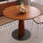 Walnut&Black Round Solid Wood Dining table-1000864895