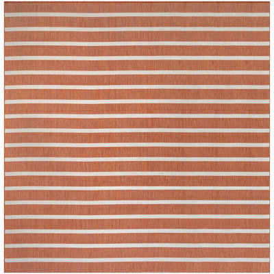  Positano 10' x Square Terracotta Ivory Modern Rug