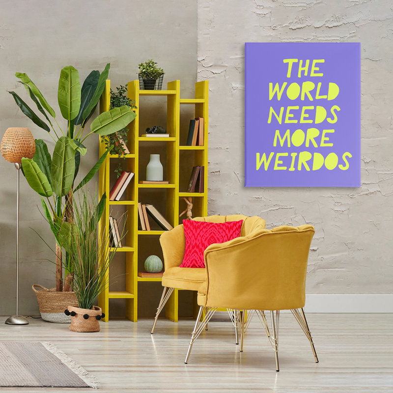 «The World Needs More Weirdos», art mural par House of Lulu, H 40 po x l 30 po