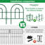 Clôture de jardin décorative 35 panneaux 35 po x 18 po x 50 pi-55801011-55801009
