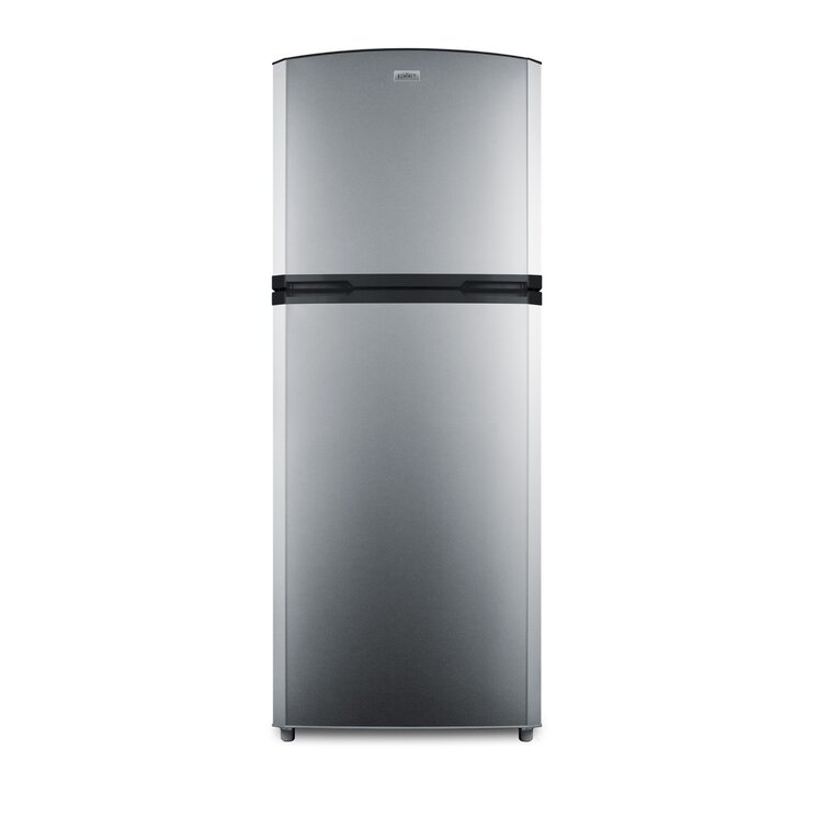 Summit Full Size Fridge with Top Mount Freezer, Stainless Steel