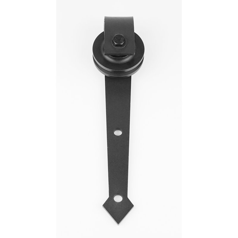 Black Steel Sliding Barn Door Hardware Kit