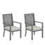 Ensemble de 2 chaises de patio en aluminium toutes saisons de 23 po avec coussins épais-1482908413