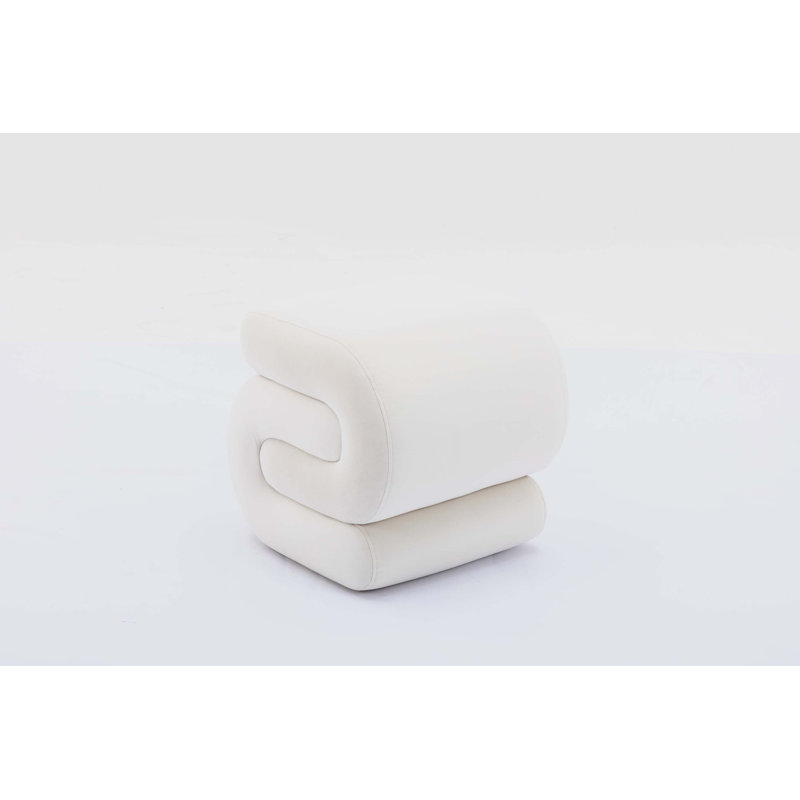 Merchiston Solid Wood Accent Stool, White