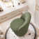 Upholstered Vanity Stool, Swivel Accent Stool with Wingback, Boucle Fabric Make-up Chair