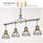 Harvey 4-Light Linear Pendant Chandelier with Metal Shade (Bulb Not Included)