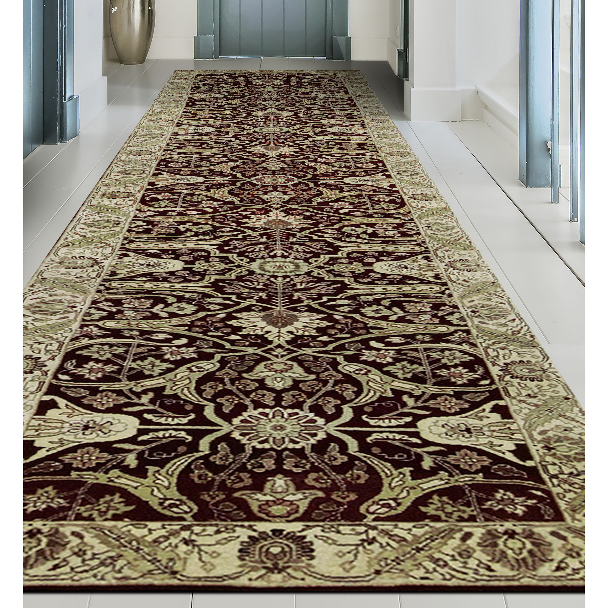 Bokara Rug Co., Inc. Hand-Knotted High-Quality Red and Gold Runner ...